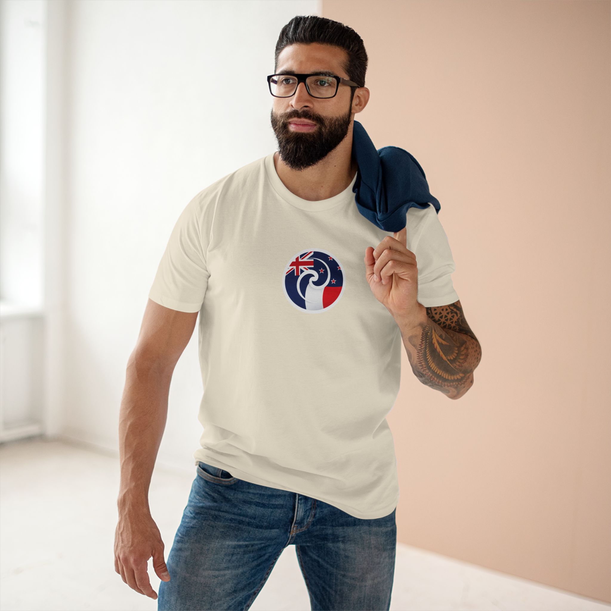 New Zealand-France Koru Flag T-Shirt - Image 15