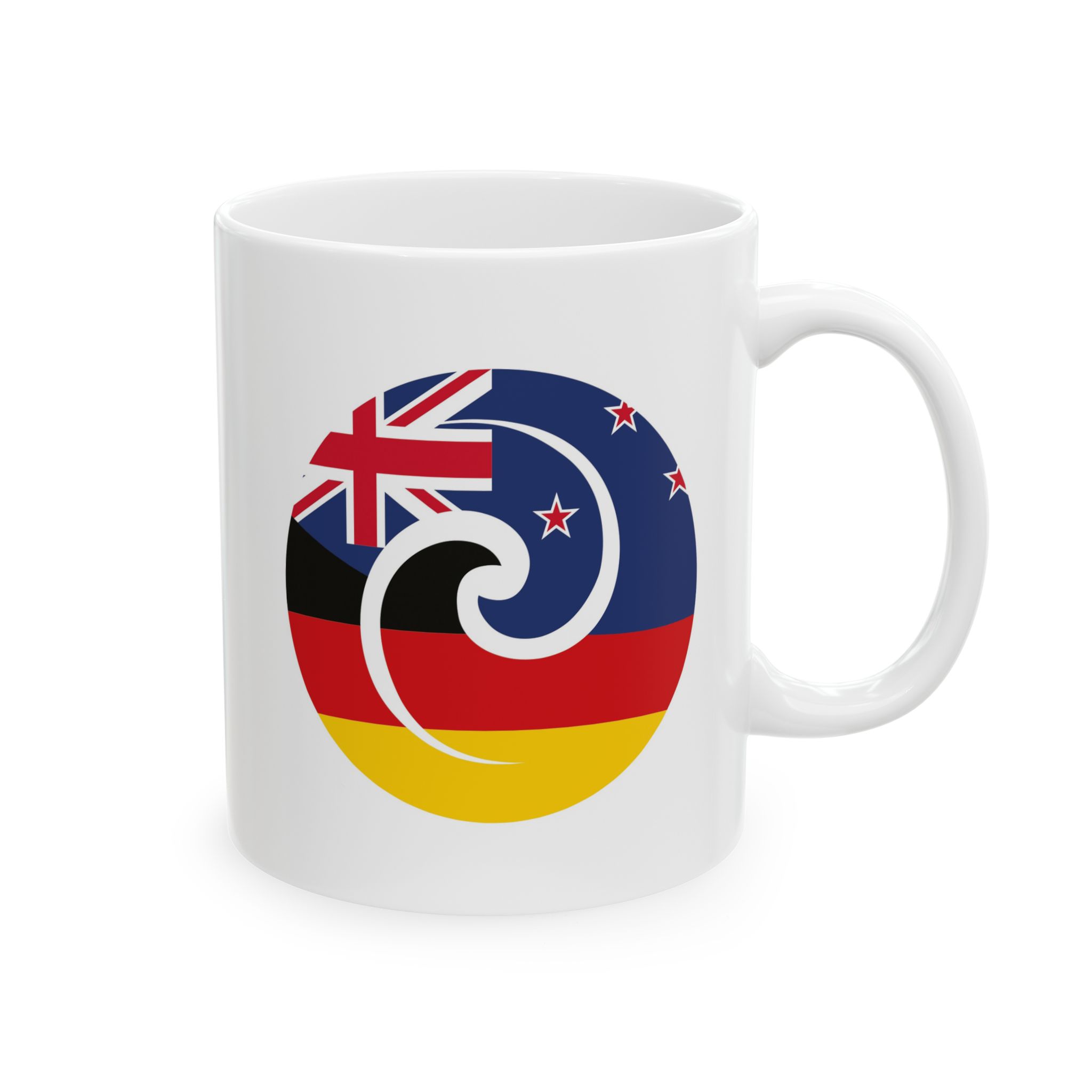 New Zealand-Germany Koru Flag Mug
