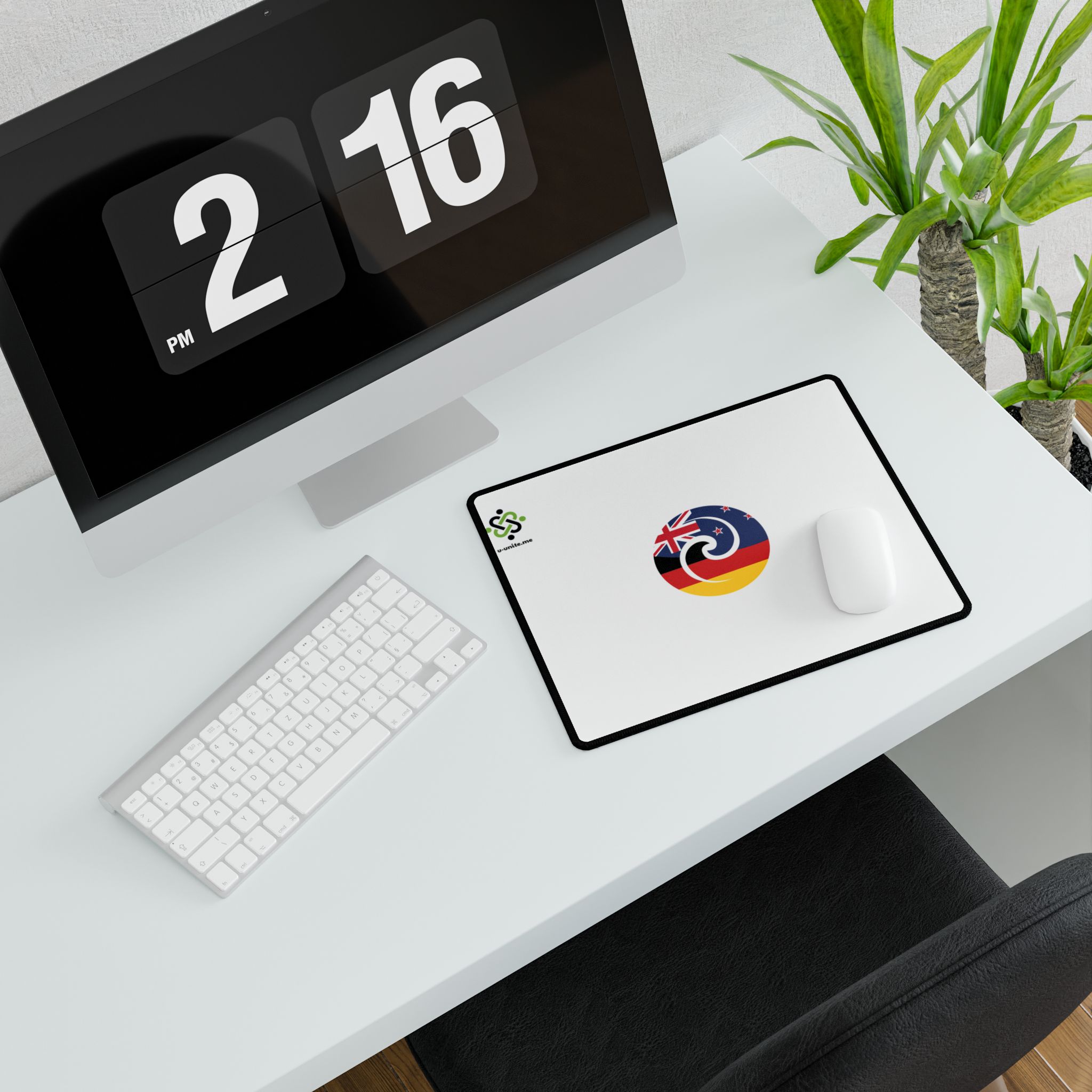 New Zealand-Germany Koru Flag Mouse Pad - Image 7