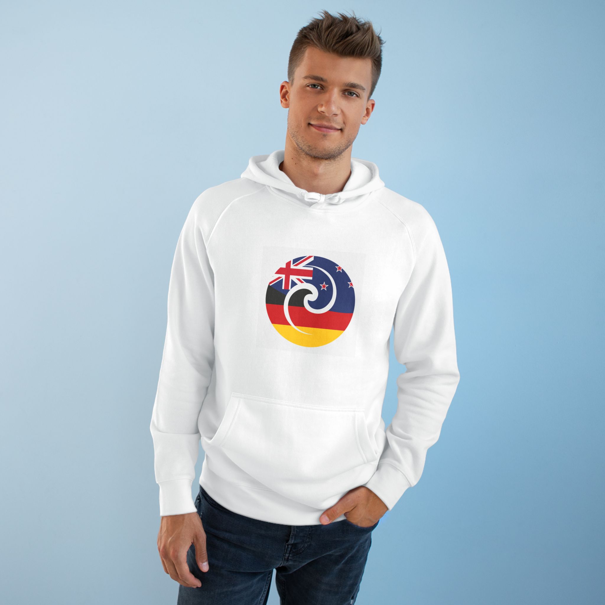 New Zealand-Germany Koru Flag Hoodie Pullover - Image 3