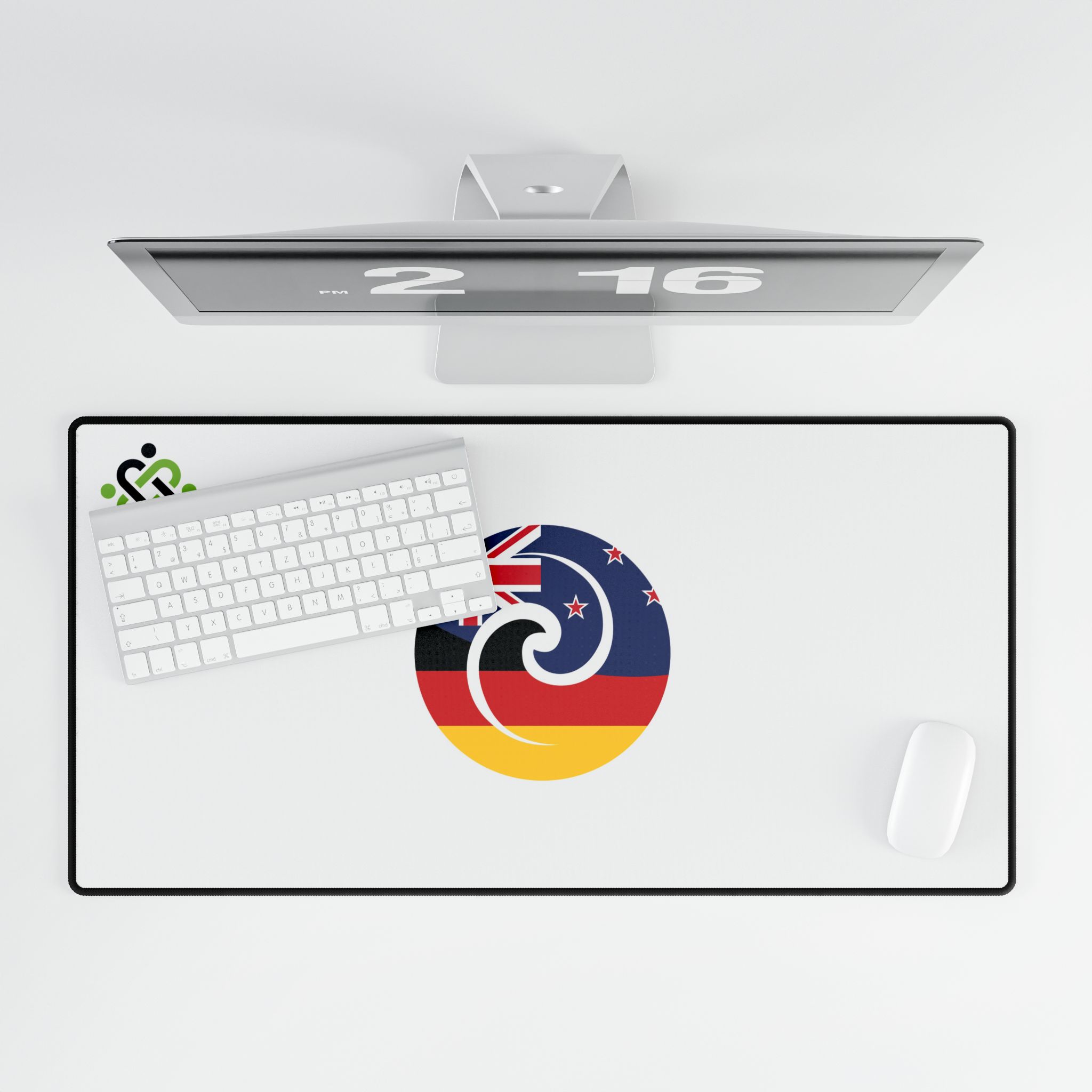 New Zealand-Germany Koru Flag Mouse Pad - Image 4