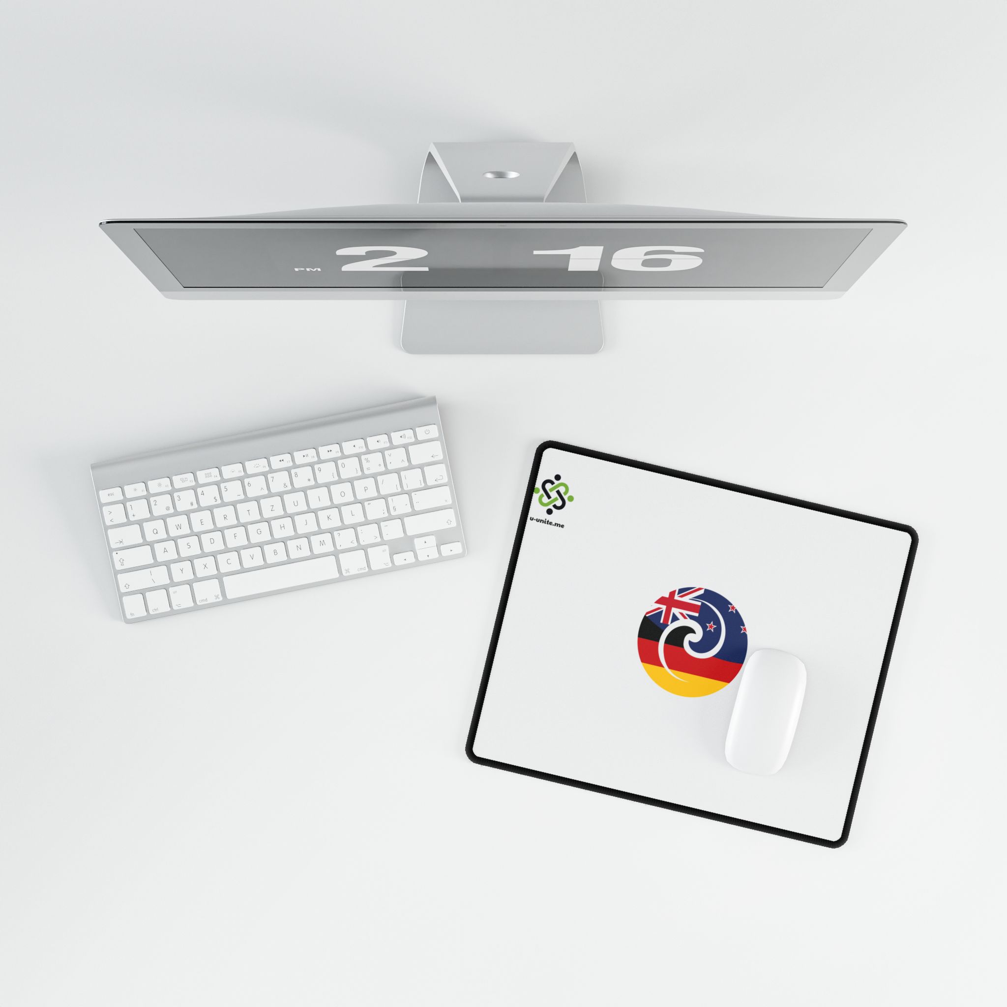 New Zealand-Germany Koru Flag Mouse Pad - Image 8