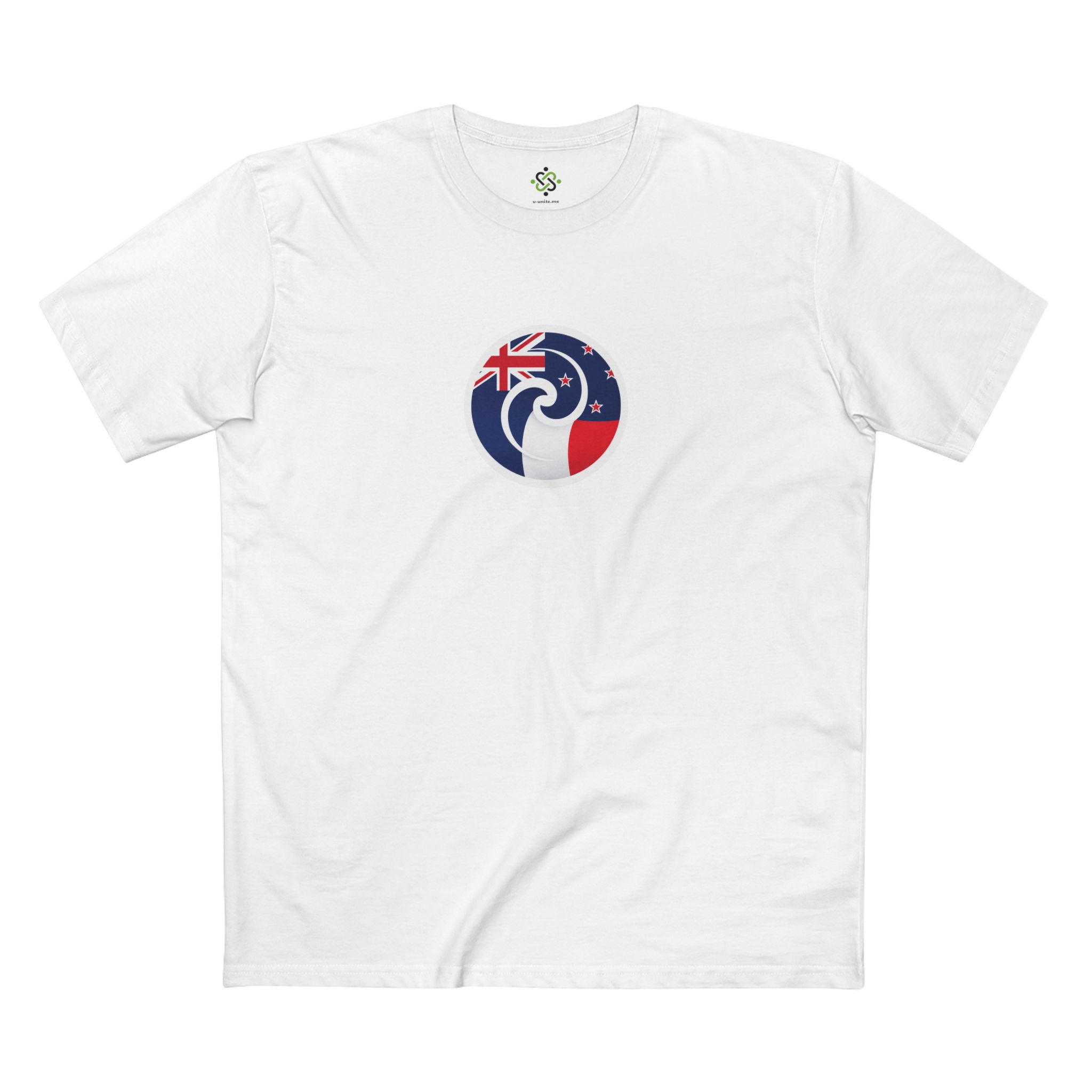 New Zealand-France Koru Flag T-Shirt - Image 5