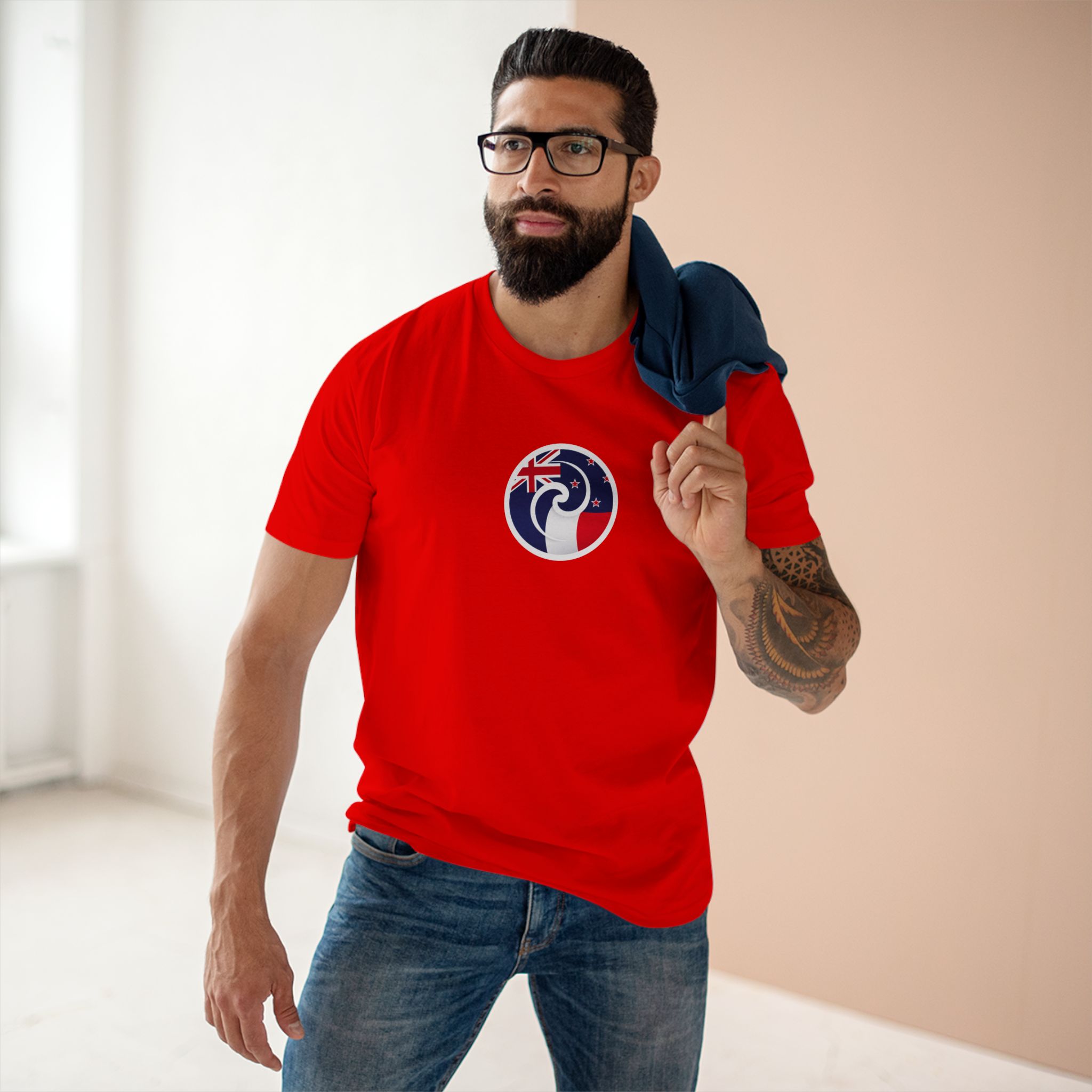 New Zealand-France Koru Flag T-Shirt - Image 11