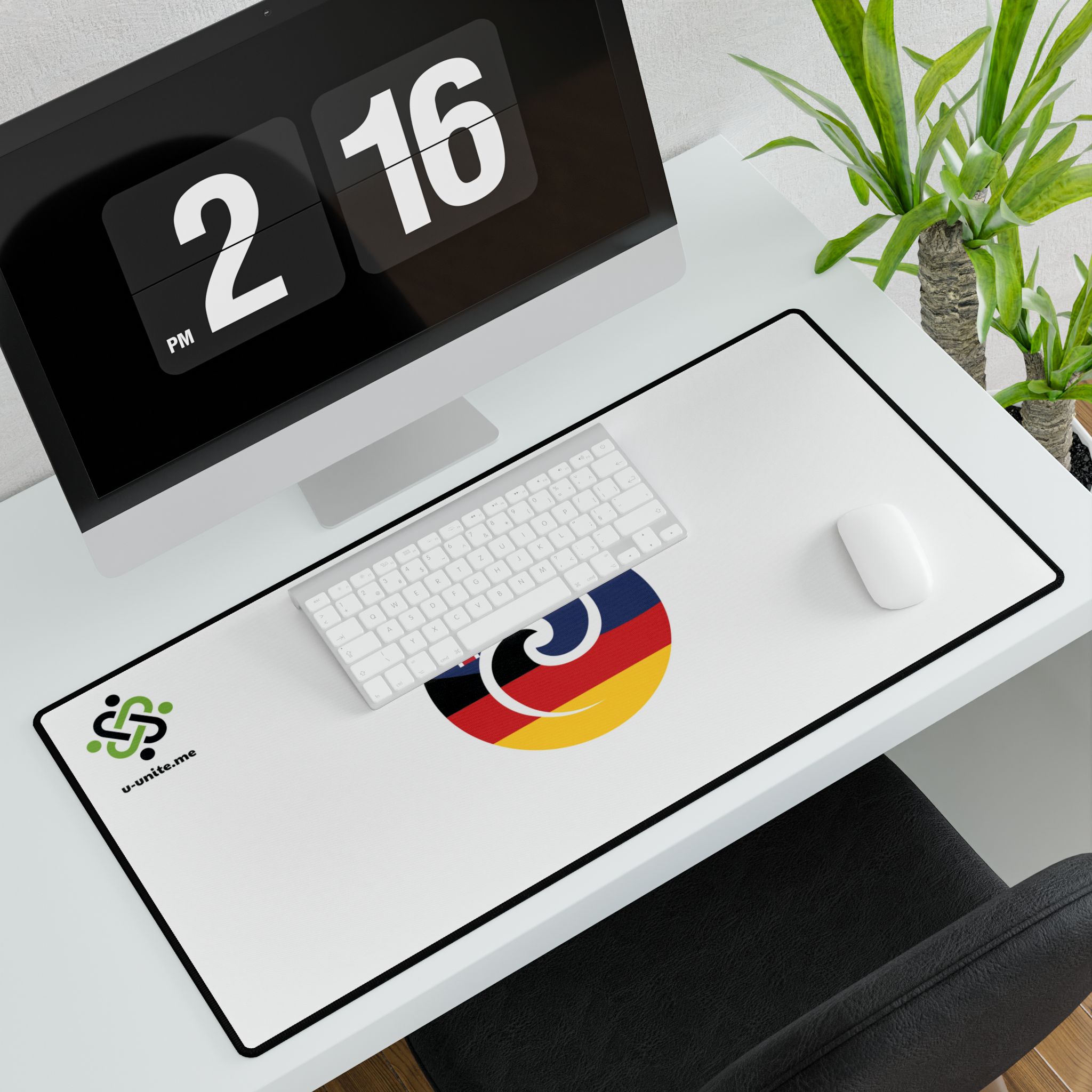 New Zealand-Germany Koru Flag Mouse Pad - Image 3