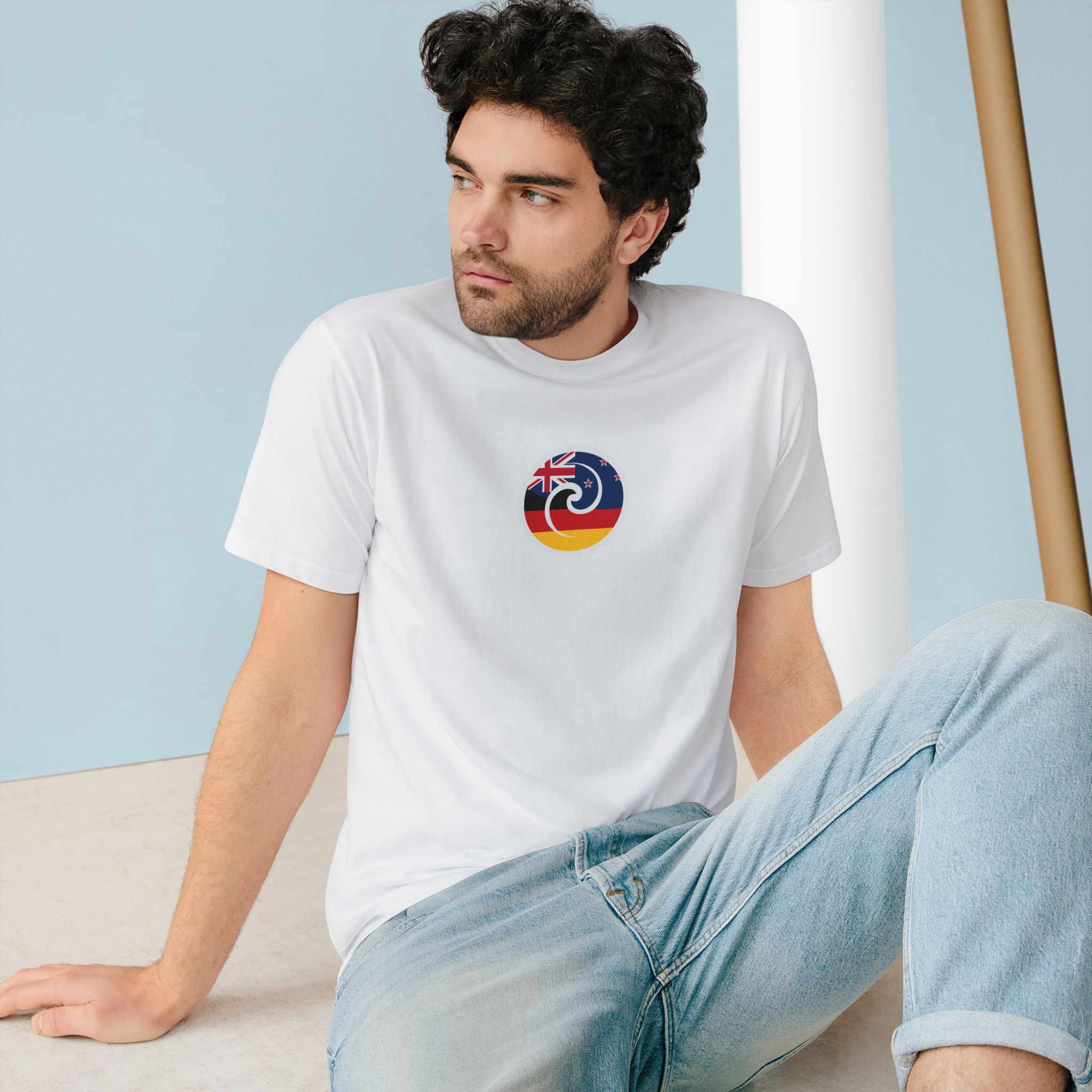 New Zealand-Germany Koru Flag T-Shirt - Image 4