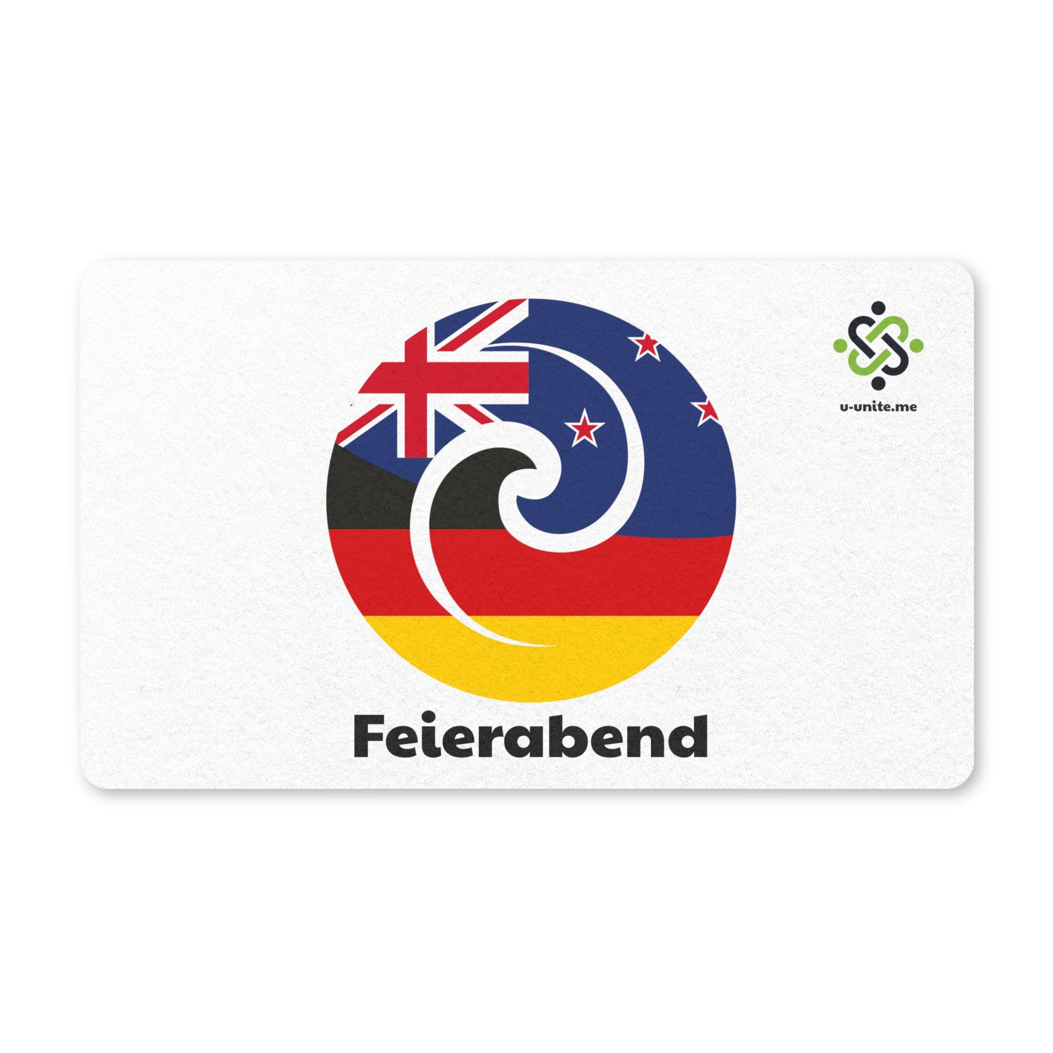New Zealand-Germany Koru Flag Polyester Doormat